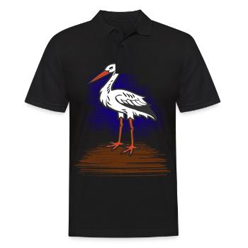 Storch - Männer Poloshirt - Schwarz - Vorne - Kai (181cm)