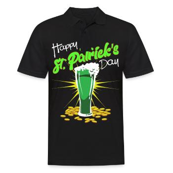 St. Patrick's Day - Men's Polo Shirt - black - Front - Kai (181cm)