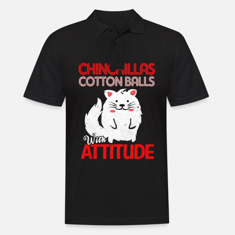 Chinchilla - Männer Poloshirt - Schwarz