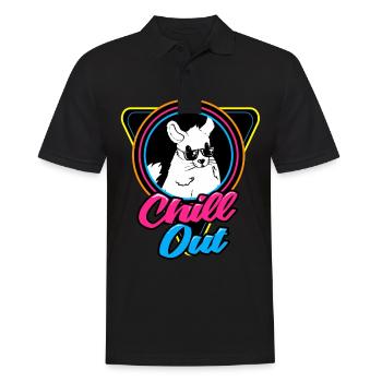 Chinchilla Gift South America Rodent Pet - Men's Polo Shirt - black - Front - Kai (181cm)