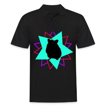Chinchilla Gift South America Rodent Pet - Men's Polo Shirt - black - Front - Kai (181cm)