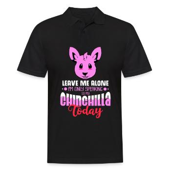 Chinchilla Gift South America Rodent Pet - Men's Polo Shirt - black - Front - Kai (181cm)