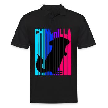 Chinchilla Geschenk Südamerika Nagetier Haustier - Männer Poloshirt - Schwarz - Vorne - Kai (181cm)