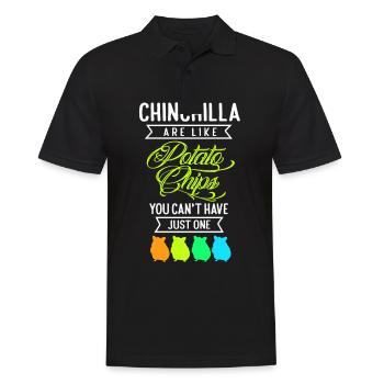 Chinchilla Geschenk Südamerika Nagetier Haustier - Männer Poloshirt - Schwarz - Vorne - Kai (181cm)
