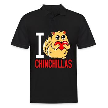 Chinchilla Cadeau Amérique du Sud Rongeur Pet - Polo Homme - noir - Devant - Kai (181cm)