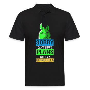 Chinchilla Cadeau Amérique du Sud Rongeur Pet - Polo Homme - noir - Devant - Kai (181cm)