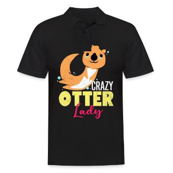 Otter - Männer Poloshirt - Schwarz - Vorne - Kai (181cm)