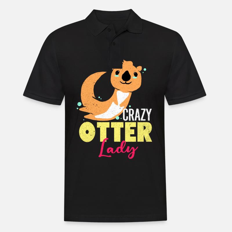 Otter - Männer Poloshirt - Schwarz