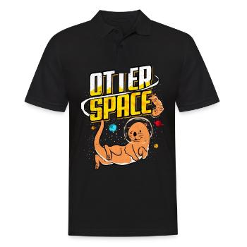 Otter - Männer Poloshirt - Schwarz - Vorne - Kai (181cm)
