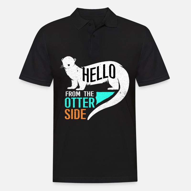 Otter - Männer Poloshirt - Schwarz