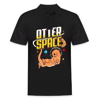 Otter Ferret Marten Water Sea Otter Beaver Sweet - Men's Polo Shirt - black - Front - Kai (181cm)