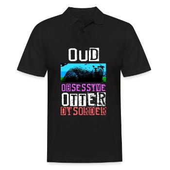 Otter Frettchen Marder Wasser Seeotter Biber Süß - Männer Poloshirt - Schwarz - Vorne - Kai (181cm)