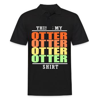 Otter Frettchen Marder Wasser Seeotter Biber Süß - Männer Poloshirt - Schwarz - Vorne - Kai (181cm)