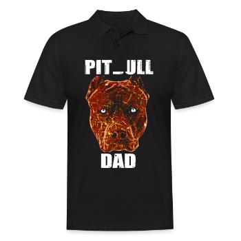 Pit bull father - Men's Polo Shirt - black - Front - Kai (181cm)