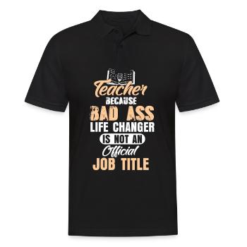 Teacher Teacher - Men's Polo Shirt - black - Front - Kai (181cm)