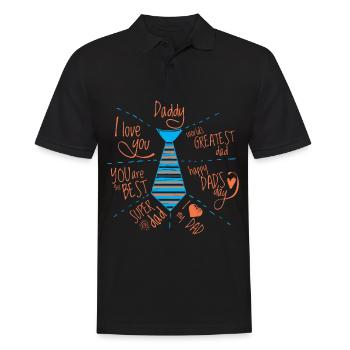 Vatertag - Männer Poloshirt - Schwarz - Vorne - Kai (181cm)