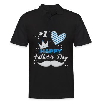 Vatertag - Männer Poloshirt - Schwarz - Vorne - Kai (181cm)