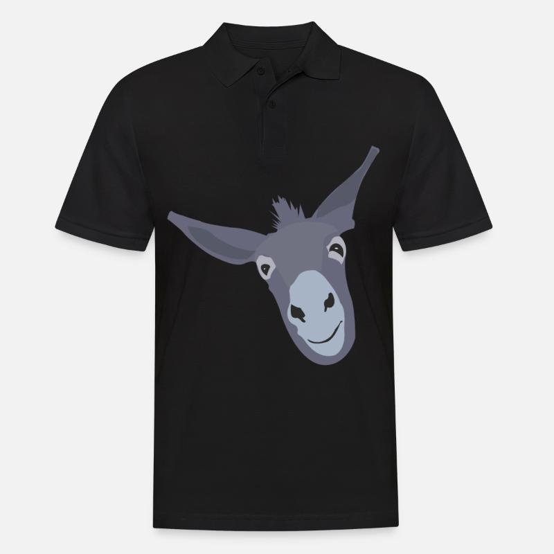 Âne mulet Muli - Polo Homme - noir