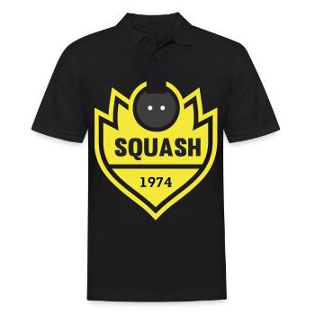 SQUASH - Männer Poloshirt - Schwarz - Vorne - Kai (181cm)