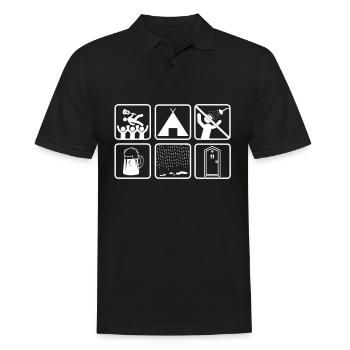 Lustiges Musik Festival Design - Männer Poloshirt - Schwarz - Vorne - Kai (181cm)