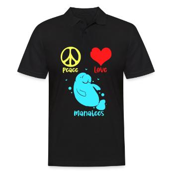 Laque de dugong sanglier Sirenia Manatee - Polo Homme - noir - Devant - Kai (181cm)