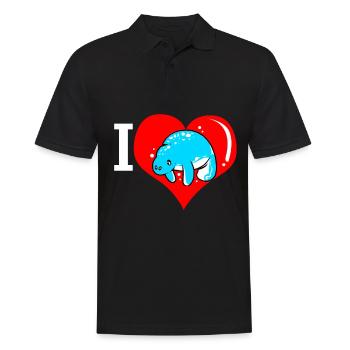 Laque de dugong sanglier Sirenia Manatee - Polo Homme - noir - Devant - Kai (181cm)