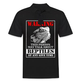 Bartagame - Männer Poloshirt - Schwarz - Vorne - Kai (181cm)