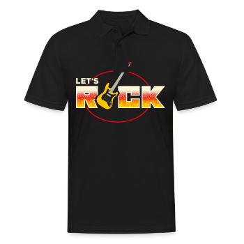 Rock n Roll T Shirt Concert Band Rock Music Retro - Polo Homme - noir - Devant - Kai (181cm)