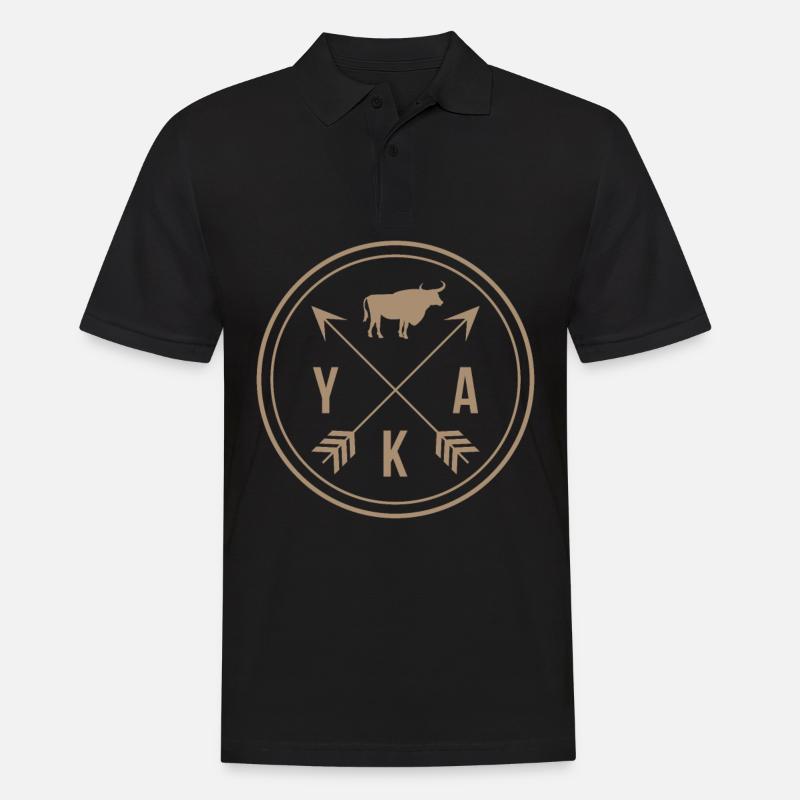 Yak - Männer Poloshirt - Schwarz
