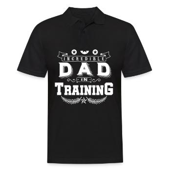 Dad Father in Training Gift - Men's Polo Shirt - black - Front - Kai (181cm)