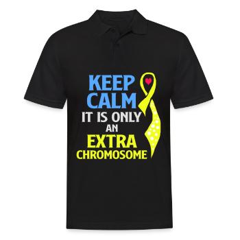 Down Syndrom Chromosom Trisomie 21 Awareness 321 - Männer Poloshirt - Schwarz - Vorne - Kai (181cm)