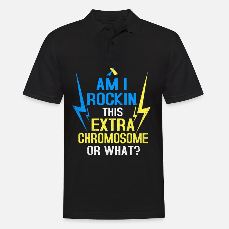 Down Syndrom - Männer Poloshirt - Schwarz