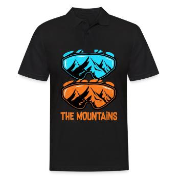 Skifahren Skifahren Skifahren Skifahren Skifahren - Männer Poloshirt - Schwarz - Vorne - Kai (181cm)