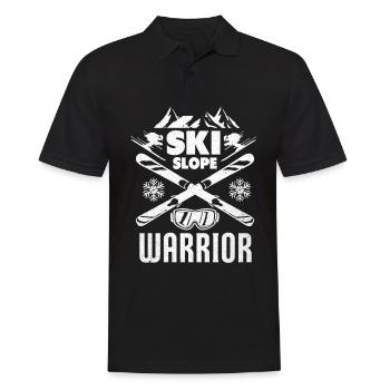 Skifahren Skifahren Skifahren Skifahren Skifahren - Männer Poloshirt - Schwarz - Vorne - Kai (181cm)