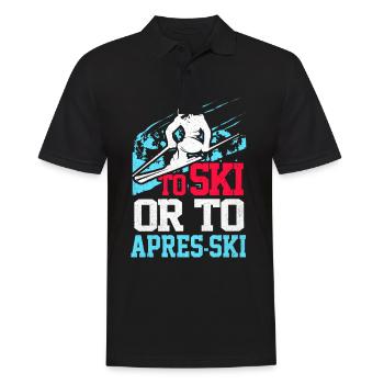 Skifahren Skifahren Skifahren Skifahren Skifahren - Männer Poloshirt - Schwarz - Vorne - Kai (181cm)