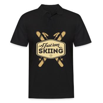 Ski Schifahren Skifahren Schilaufen wintersport - Männer Poloshirt - Schwarz - Vorne - Kai (181cm)