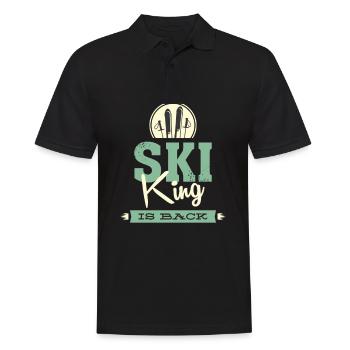 Ski Schifahren Skifahren Schilaufen Wintersport - Männer Poloshirt - Schwarz - Vorne - Kai (181cm)