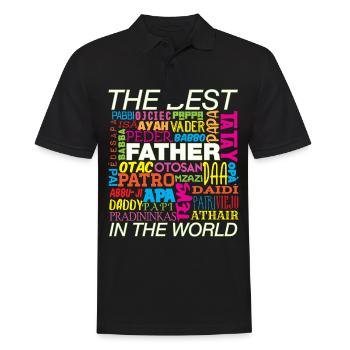 Vatertag Herrentag Männertag Papa ist der Beste - Männer Poloshirt - Schwarz - Vorne - Kai (181cm)