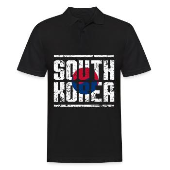 Corée du Sud Corée du Sud Armoiries d'Asie - Polo Homme - noir - Devant - Kai (181cm)