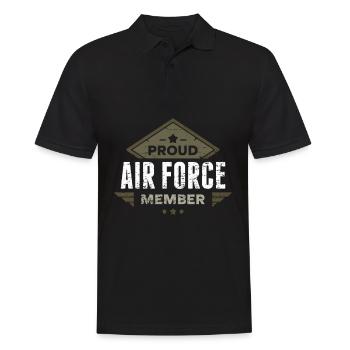 Cadeau de l'armée de l'air de l'armée de l'air - Polo Homme - noir - Devant - Kai (181cm)
