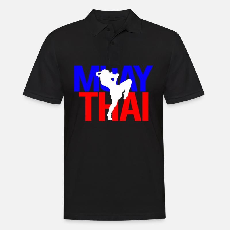 Muay Thai - Männer Poloshirt - Schwarz