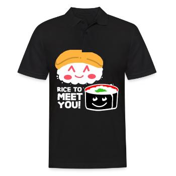 Sushi Go Rice Japan Tokyo Miso Nigiri Maki Udon - Men's Polo Shirt - black - Front - Kai (181cm)