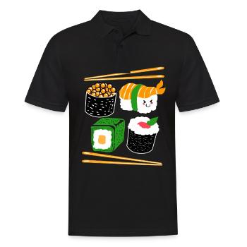Sushi Go Reis Japan Tokio Miso Nigiri Maki Udon - Männer Poloshirt - Schwarz - Vorne - Kai (181cm)