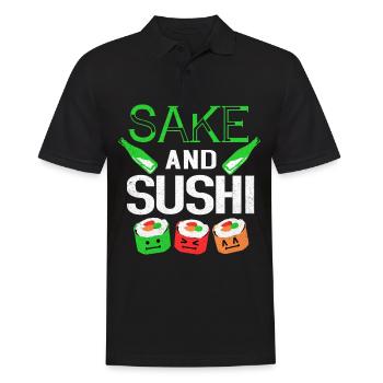 Sushi - Men's Polo Shirt - black - Front - Kai (181cm)