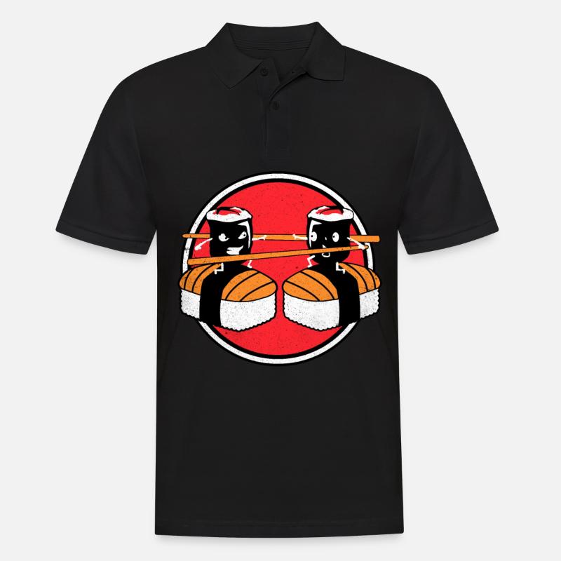 Sushi - Männer Poloshirt - Schwarz