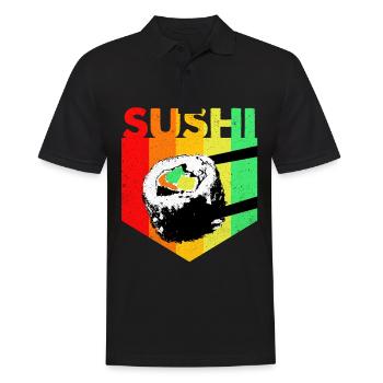 Sushi - Men's Polo Shirt - black - Front - Kai (181cm)