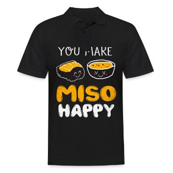 Sushi - Männer Poloshirt - Schwarz - Vorne - Kai (181cm)