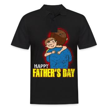 Vatertag Männertag Herrentag Papa ist der Beste - Männer Poloshirt - Schwarz - Vorne - Kai (181cm)