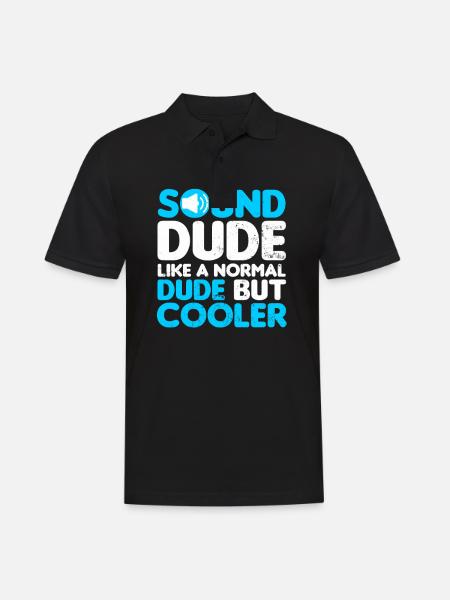 Tontechniker Sound Dude Normales Geschenk - Männer Poloshirt - Schwarz