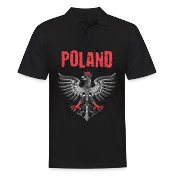 Pologne Pays Europe UE Eagle Euro Gift - Polo Homme - noir - Devant - Kai (181cm)